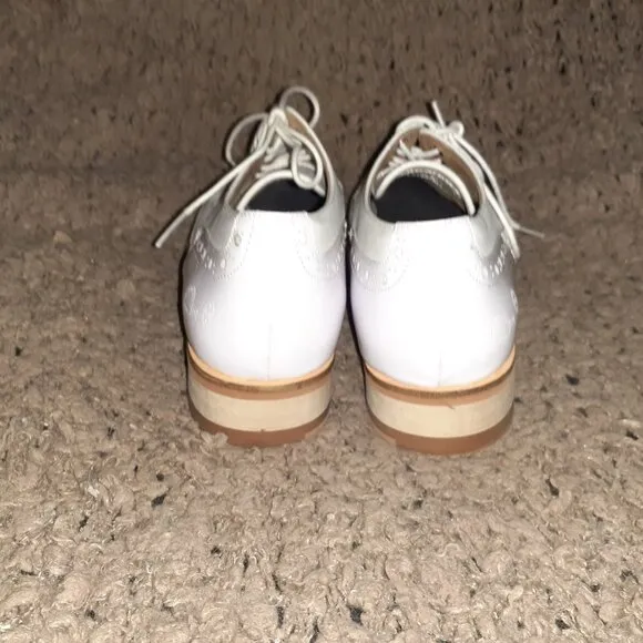 G-STAR RAW CORRECTLINE-White Leather/Patent Wingtip Design-Sz 8-Near Mint