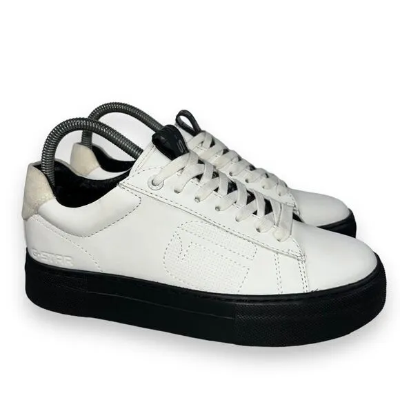 G-Star Raw Loam II Pop Casual Leather Sneakers White / Black Women's 7