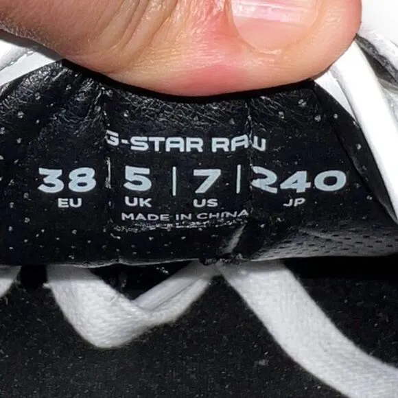 G-Star Raw Loam II Pop Casual Leather Sneakers White / Black Women's 7