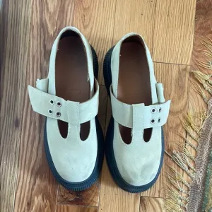 Ganni Light Green Suede Shoes