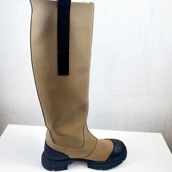 Ganni Recycled Rubber Country Boots Sz 8