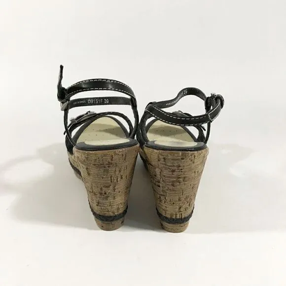 GEOX Faux Cork Wedge Sandals