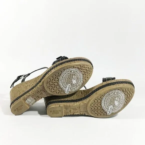 GEOX Faux Cork Wedge Sandals