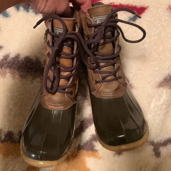 G.H. BAS &amp;CO, winter boots, rubber bottoms, leather uppers, like new, size 8