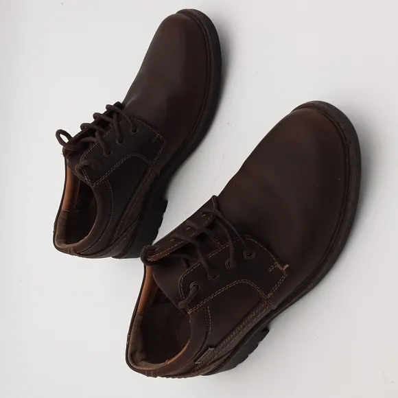 GH Bass &amp; Co Classic Brown Leather Men 7.5  Oxford Casual Office Y2k Grandpa