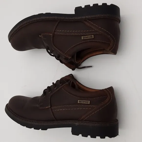 GH Bass &amp; Co Classic Brown Leather Men 7.5  Oxford Casual Office Y2k Grandpa
