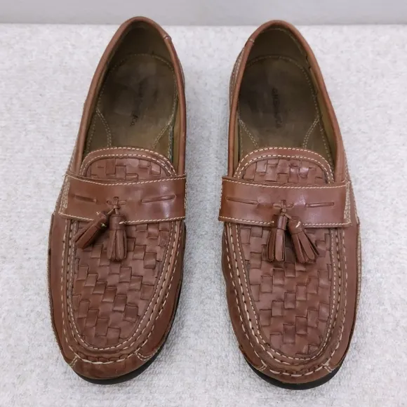 G.H. BASS &amp; CO Fletch Woven Leather Loafers Men's US 12M