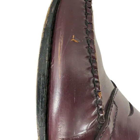 G.H Bass Weejuns Penny Loafer Shoes Burgundy Leather Slip On Men's 8.5 EE Wide