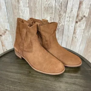 Gianni Bini Take-Five “Tegan Tan” Suede Ankle Boot Size 8 Women