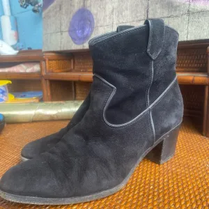 Gianvito Rossi Black Suede Ankle Boots EU 39 US 9