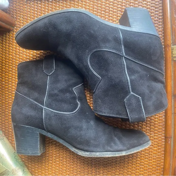 Gianvito Rossi Black Suede Ankle Boots EU 39 US 9