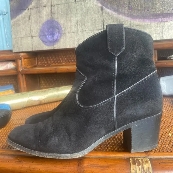 Gianvito Rossi Black Suede Ankle Boots EU 39 US 9