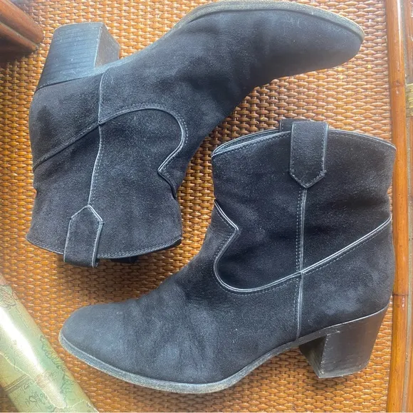 Gianvito Rossi Black Suede Ankle Boots EU 39 US 9