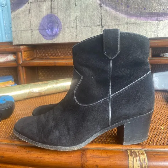 Gianvito Rossi Black Suede Ankle Boots EU 39 US 9