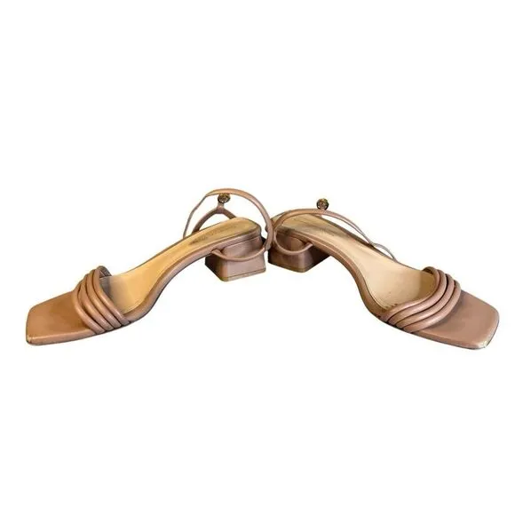 Gianvito Rossi Lena 45 leather Sandals in Blush Pink sz 39.5
