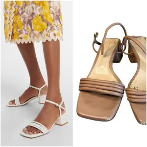 Gianvito Rossi Lena 45 leather Sandals in Blush Pink sz 39.5