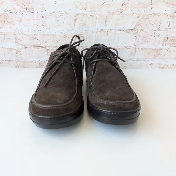 Giorgio Armani Brown Oxfords Premium Suede Elegance Men's Boots