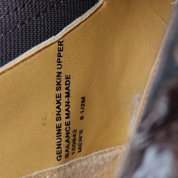 Giorgio Brutini Dark Brown Genuine Snakeskin Leather Almond Toe Chelsea Boot