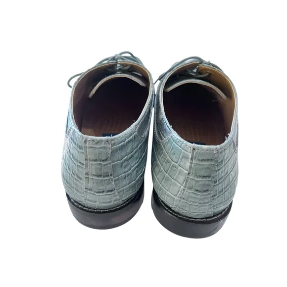 Giorgio Brutini NWOT Faux Leather Size 10 Alligator Oxford Dress Men Shoe Blue