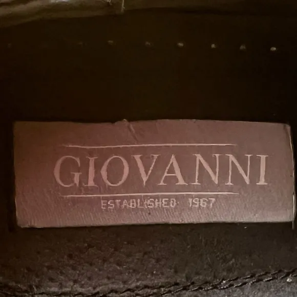 Giovanni 6484 Leather Wingtip Oxford Dress Shoes Black Tweed Men's Size 13