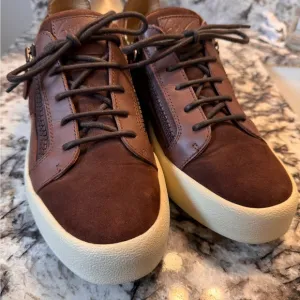 Giuseppe zanotti Brown Leather/suede  Men's Shoes