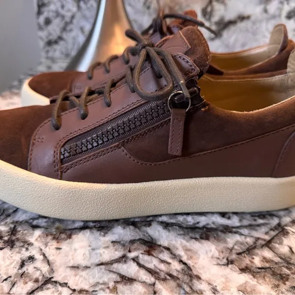 Giuseppe zanotti Brown Leather/suede  Men's Shoes