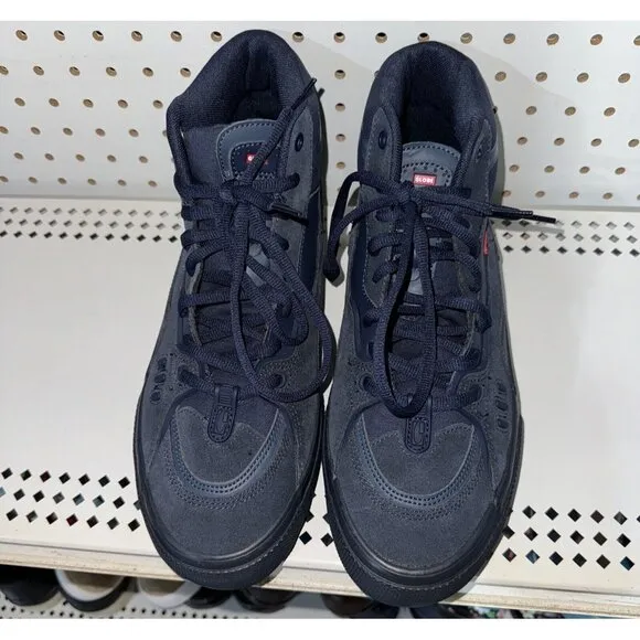 Globe Dimension Mens Suede Athletic Skateboarding Shoes Size 11 Navy Blue