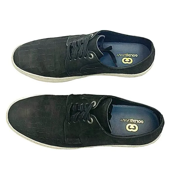 Gold &amp; Gravy Men’s Casual Sneakers Synthetic Black Uppers Size US 12 EU 45 Used