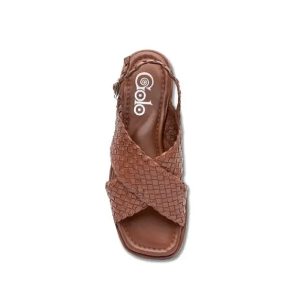 GOLO Criss Slingback Leather Sandal, Size 8, NWT