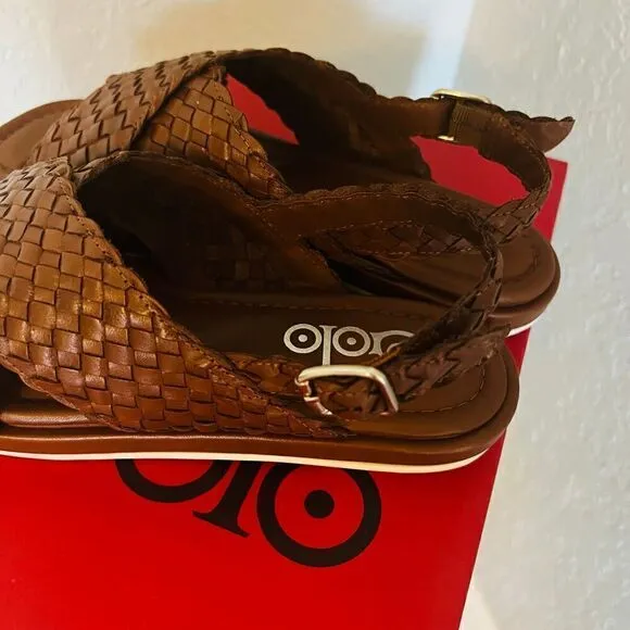 GOLO Criss Slingback Leather Sandal, Size 8, NWT