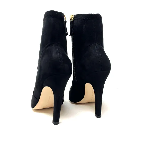 Good American Icon Bootie Suede Black Size 7.5 GA007K-E