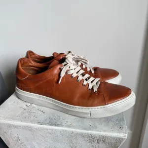 Goodman brand brown tan leather lace up sneakers shoes 11