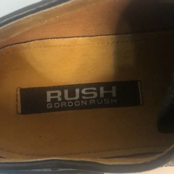 Gordon Rush black leather shoes, size 9 1/2