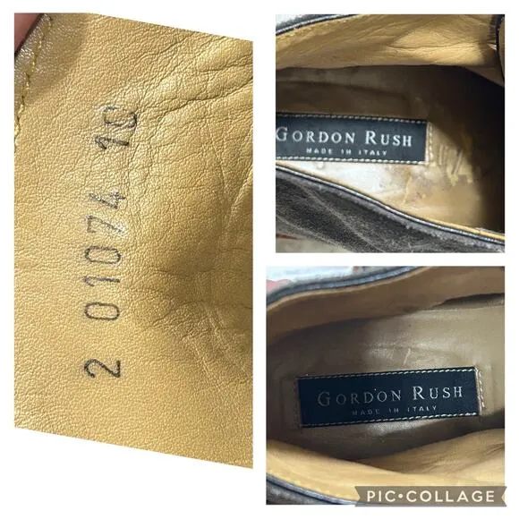 Gordon Rush Men's Lace Up Chukka Gray Suede Boots 10 Rubber Soles Made In Italy