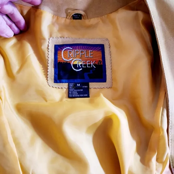 Gorgeous Cripple Creek Palomino Suede Fringe Jacket M