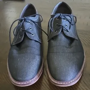 Gray Suede Oxfords with Contrasting Sole
