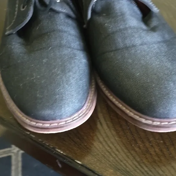 Gray Suede Oxfords with Contrasting Sole