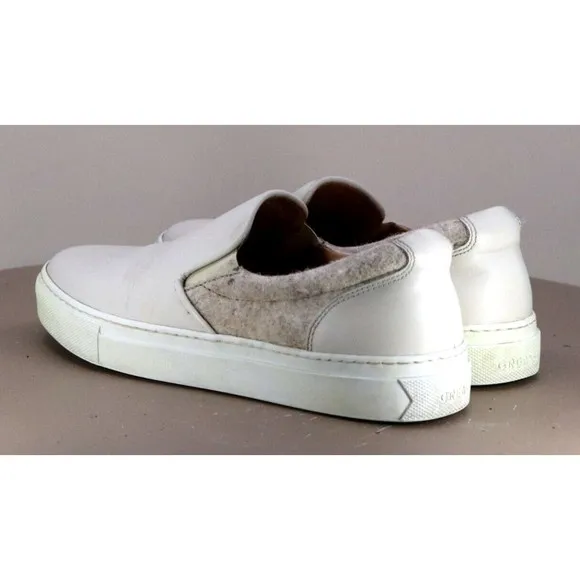 Greats Brooklyn Women's Slip Ons Loafers Shoes Sz EU 36 US 6 Ivory Made In Italy