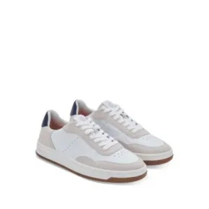 GREATS Mens White Mixed Media Padded Union Round Toe Leather Sneakers Shoes 6