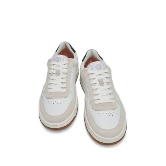 GREATS Mens White Mixed Media Padded Union Round Toe Leather Sneakers Shoes 6