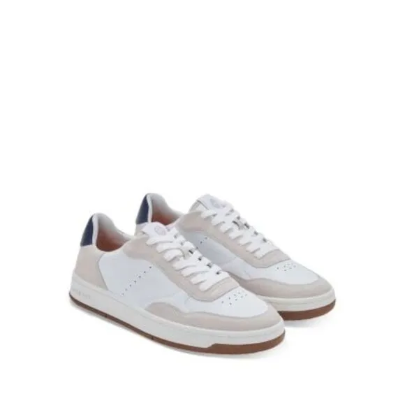 GREATS Mens White Mixed Media Padded Union Round Toe Leather Sneakers Shoes 6