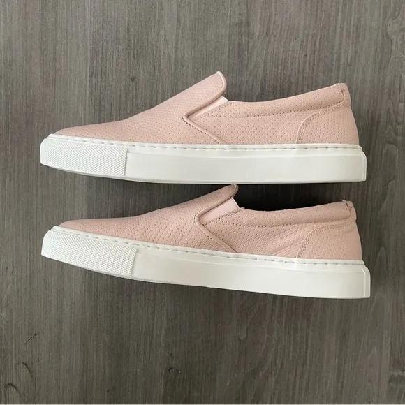 Greats Women The Wooster Dusty Pink Leather Round Toe Slip On Shoes Size 7.5