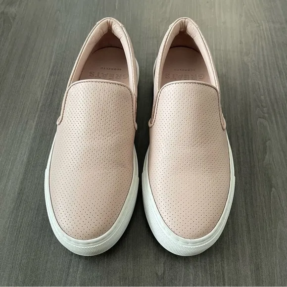 Greats Women The Wooster Dusty Pink Leather Round Toe Slip On Shoes Size 7.5