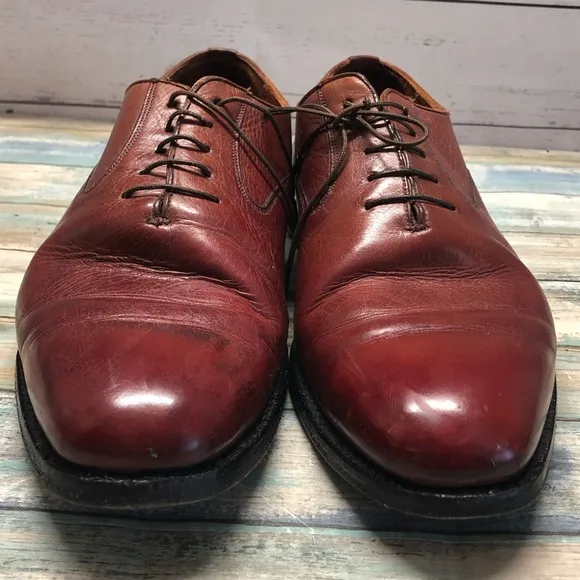 Grenson Leather Oxford Dress Shoes Lace Up Brown Sz 11