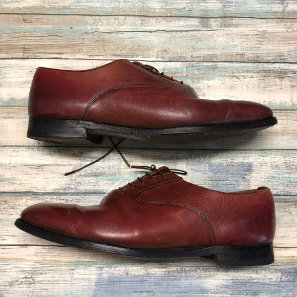 Grenson Leather Oxford Dress Shoes Lace Up Brown Sz 11