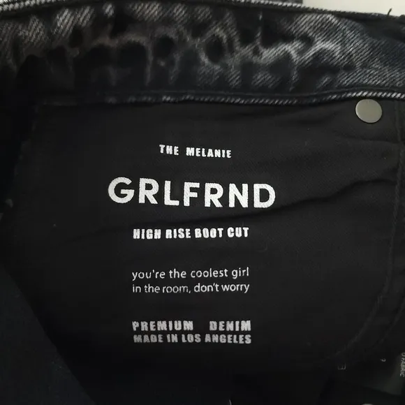 GRLFRND Women's Boot Cut Jeans - Black