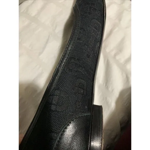 Gucci Authentic Solid Black Canvas Round Toe Ballet Flats 5
