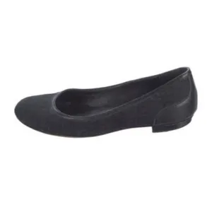 Gucci Authentic Solid Black Canvas Round Toe Ballet Flats 5