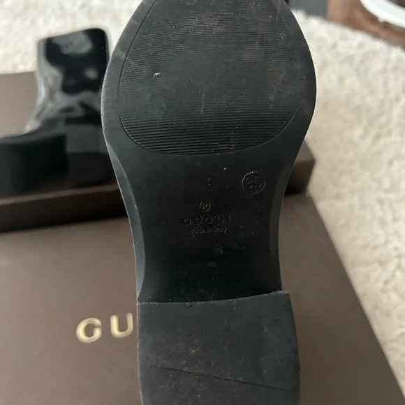 Gucci Black Rubber Rain Boots, Women’s EU 35