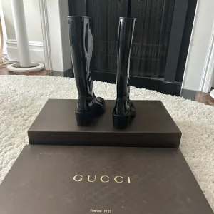 Gucci Black Rubber Rain Boots, Women’s EU 35